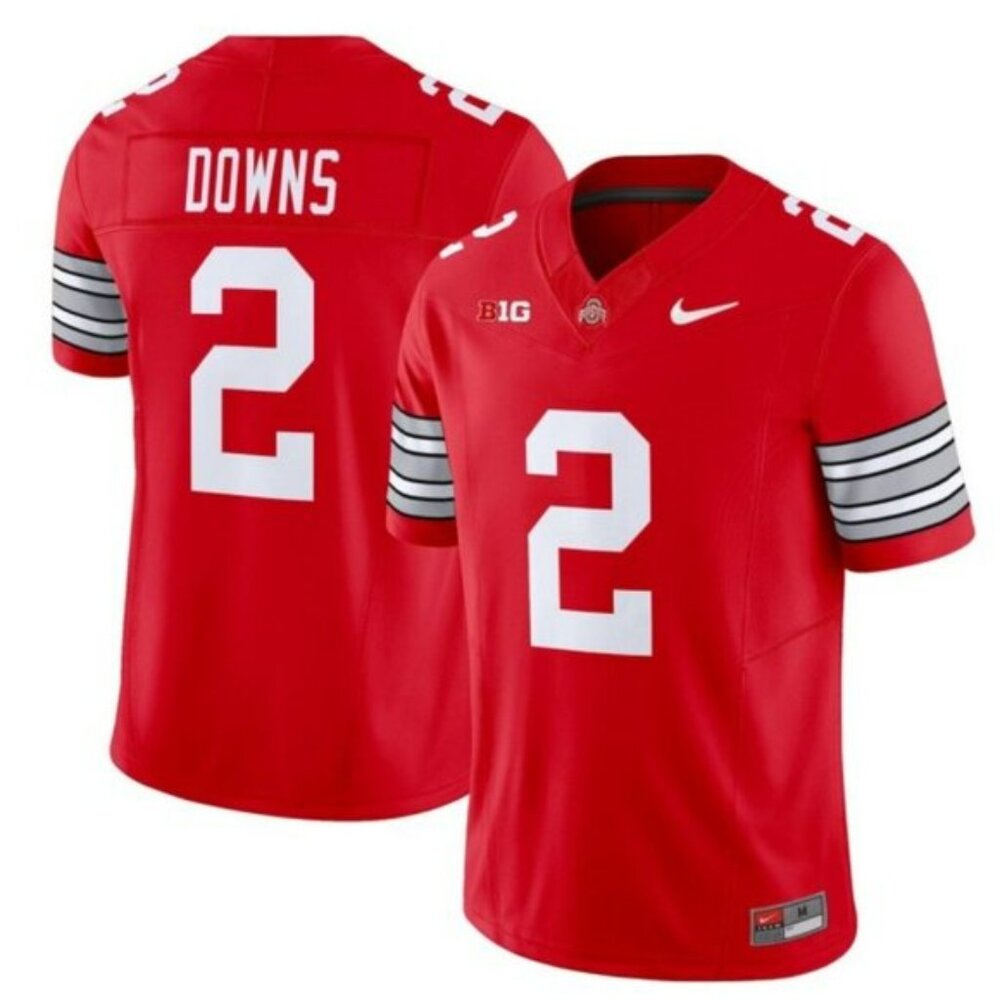 Mens Youths Kids Caleb Downs Vapor Jersey Scarlet Stitched